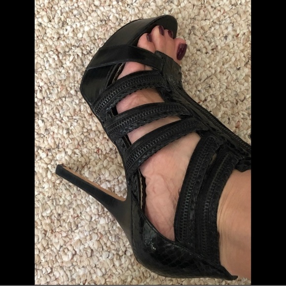 bebe black genuine leather Stilettos - Picture 7 of 7